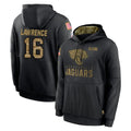 Tlead J.Jaguars #16 Trevor Lawrence Player Black Salute to Service Hoodies Limited Game Stitched Jerseys