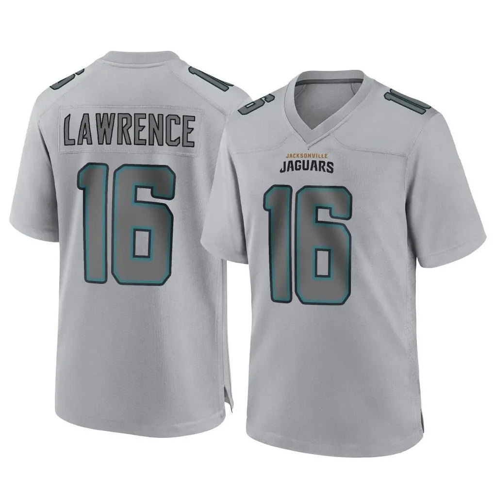 Tlead J.Jaguars #16 Trevor Lawrence Player Gray Atmosphere Fashion Home Game Stitched Jerseys