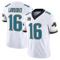 Tlead J.Jaguars #16 Trevor Lawrence Player White Prowler Throwback Vapor F.U.S.E. Limited Home Game Stitched Jerseys
