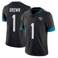 Tlead J.Jaguars #1 Montaric Brown Player Black Vapor Untouchable Limited Home Game Stitched Jerseys
