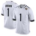 Tlead J.Jaguars #1 Montaric Brown Player White Home Game Stitched Jerseys