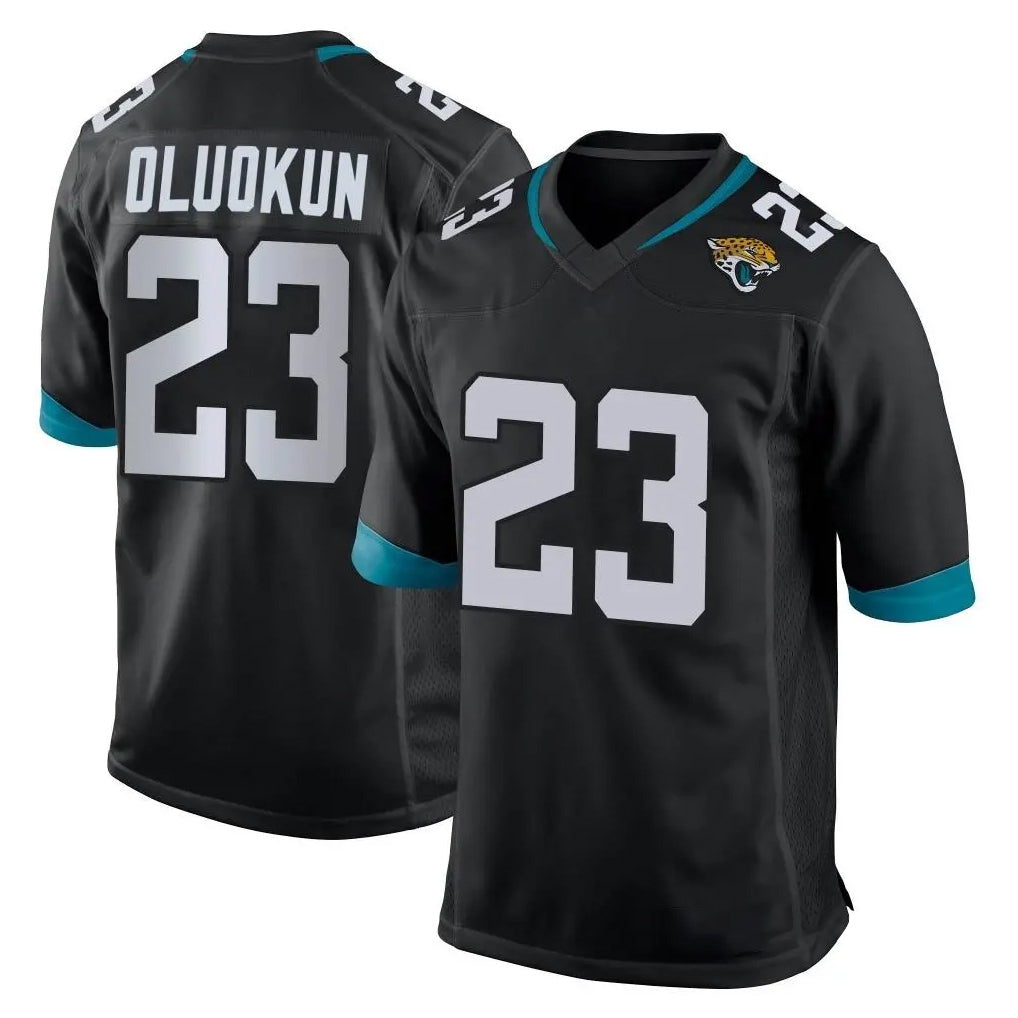 Tlead J.Jaguars #23 Foyesade Oluokun Player Black Home Game Stitched Jerseys