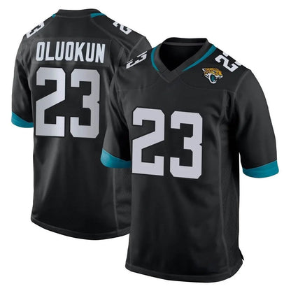 Tlead J.Jaguars #23 Foyesade Oluokun Player Black Home Game Stitched Jerseys