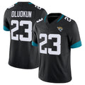 Tlead J.Jaguars #23 Foyesade Oluokun Player Black Vapor F.U.S.E. Limited Home Game Stitched Jerseys