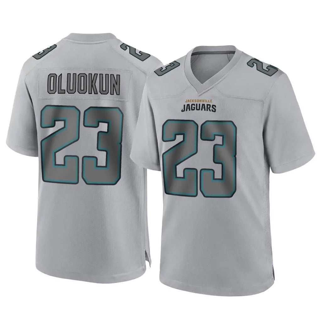 Tlead J.Jaguars #23 Foyesade Oluokun Player Gray Atmosphere Fashion Home Game Stitched Jerseys