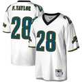 Tlead J.Jaguars #28 Fred Taylor Player Mitchell & Ness White Legacy Replica Stitched Jerseys