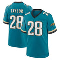 Tlead J.Jaguars #28 Fred Taylor Player Teal Prowler Throwback Limited Home Game Stitched Jerseys