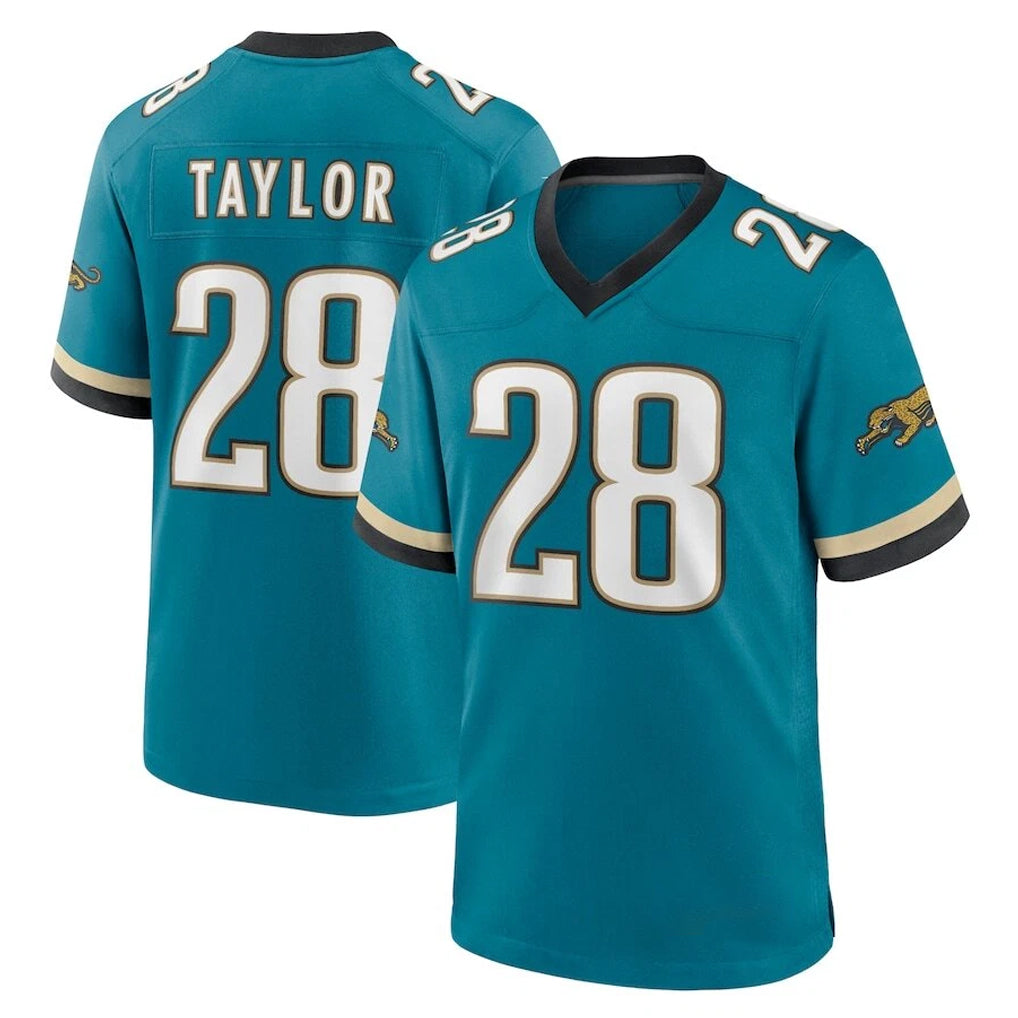 Tlead J.Jaguars #28 Fred Taylor Player Teal Prowler Throwback Limited Home Game Stitched Jerseys