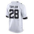 Tlead J.Jaguars #28 Fred Taylor Player White Home Game Stitched Jerseys