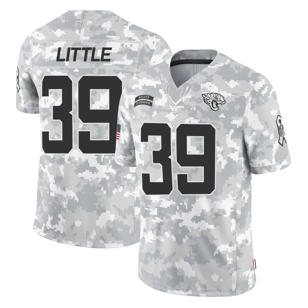 Tlead J.Jaguars #39 Cam Little Player Arctic Camo Salute To Service Limited Game Stitched Jerseys