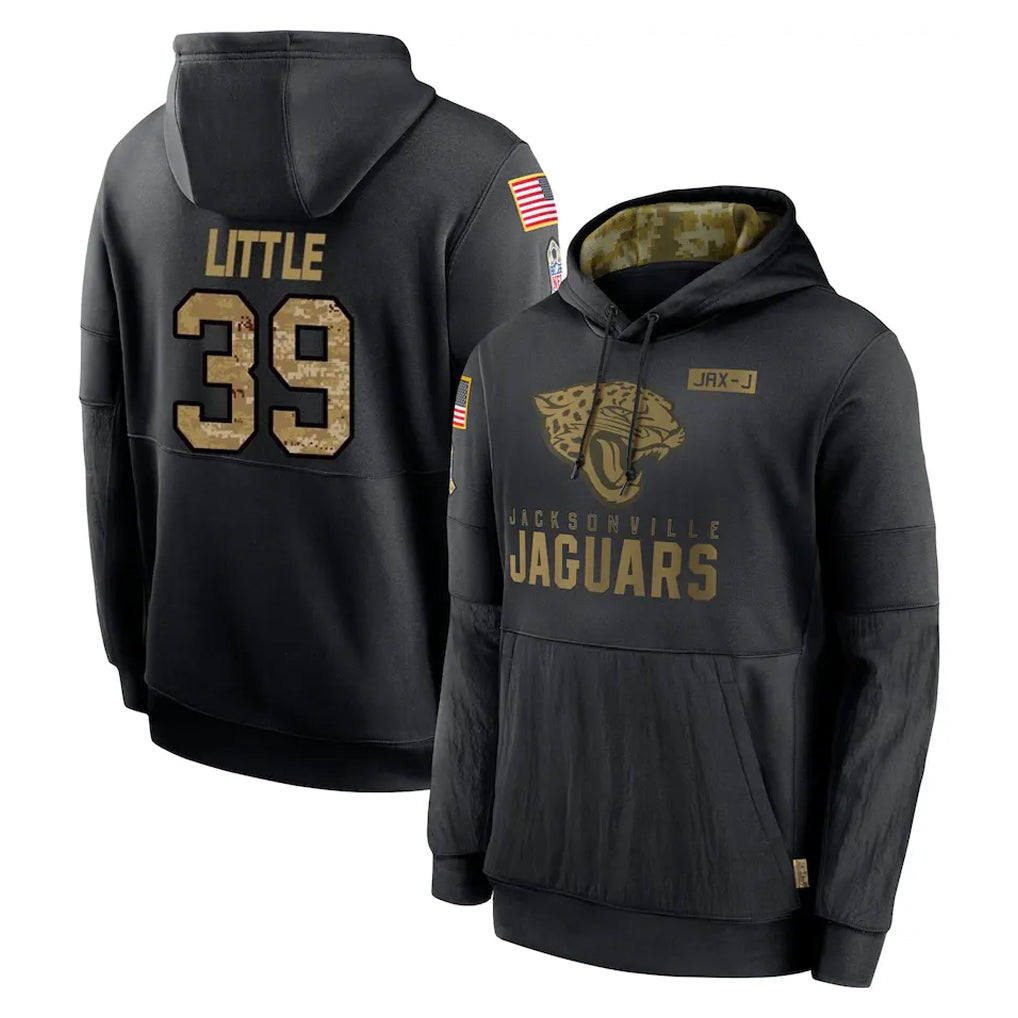 Tlead J.Jaguars #39 Cam Little Player Black Salute to Service Hoodies Limited Game Stitched Jerseys