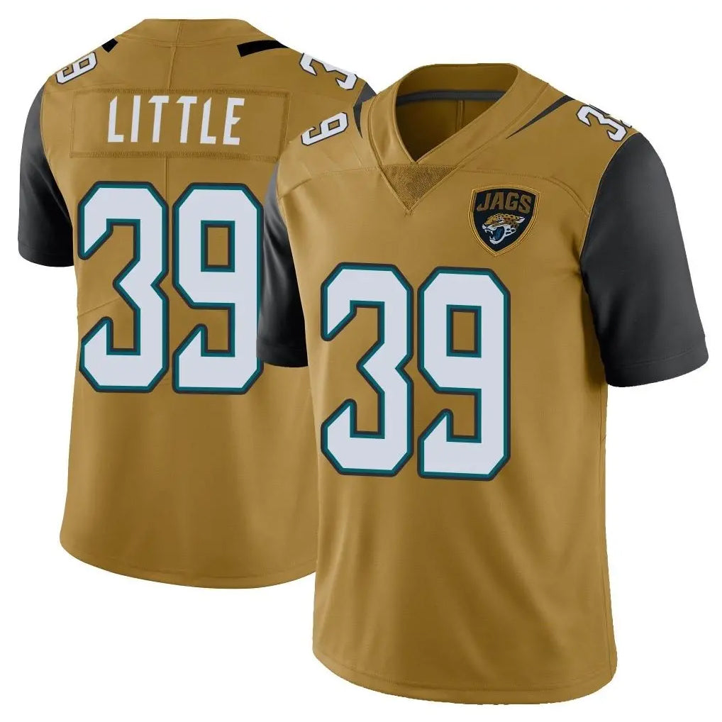 Tlead J.Jaguars #39 Cam Little Player Gold Vapor Limited Home Game Stitched Jerseys