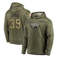 Tlead J.Jaguars #39 Cam Little Player Olive Salute to Service Pullover Hoodies Home Game Stitched Jerseys