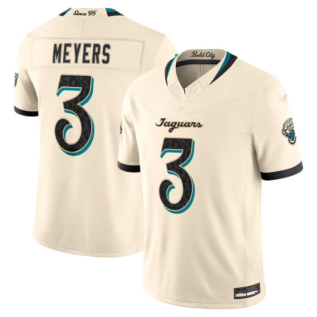 Tlead J.Jaguars #3 Jakobi Meyers Natural 2026 Rivalries Collection Limited Stitched Jerseys