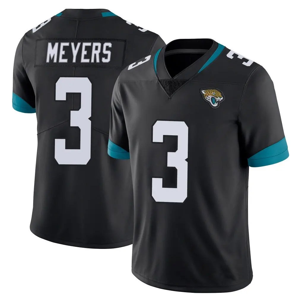 Tlead J.Jaguars #3 Jakobi Meyers Player Black Vapor Untouchable Limited Home Game Stitched Jerseys