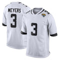 Tlead J.Jaguars #3 Jakobi Meyers Player White Home Game Stitched Jerseys