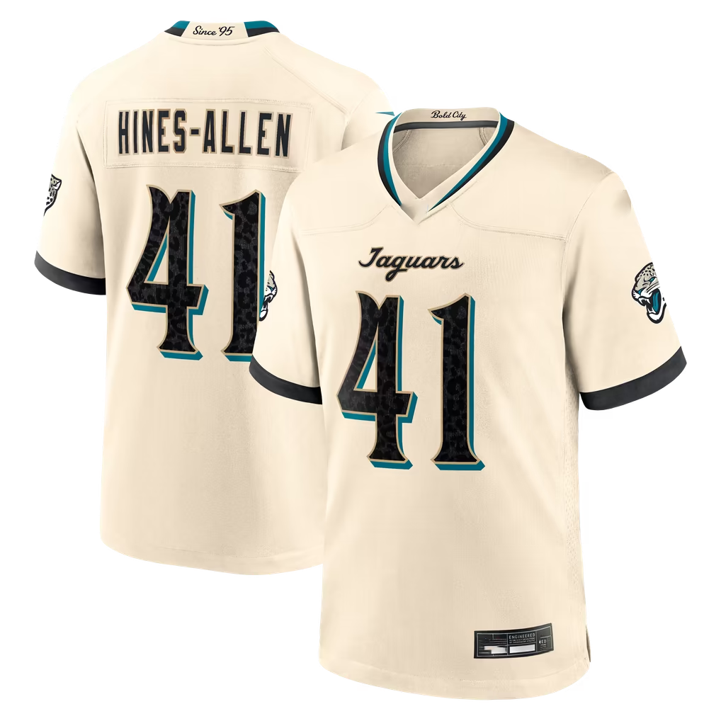 Tlead J.Jaguars #41 Josh Hines-Allen Natural 2026 Rivalries Collection Game Stitched Jerseys