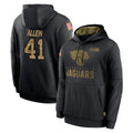 Tlead J.Jaguars #41 Josh Hines-Allen Player Black Salute to Service Hoodies Limited Game Stitched Jerseys