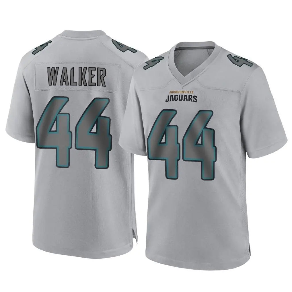 Tlead J.Jaguars #44 Travon Walker Player Gray Atmosphere Fashion Home Game Stitched Jerseys