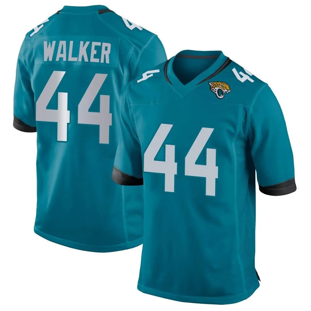 Tlead J.Jaguars #44 Travon Walker Player Teal Home Game Stitched Jerseys