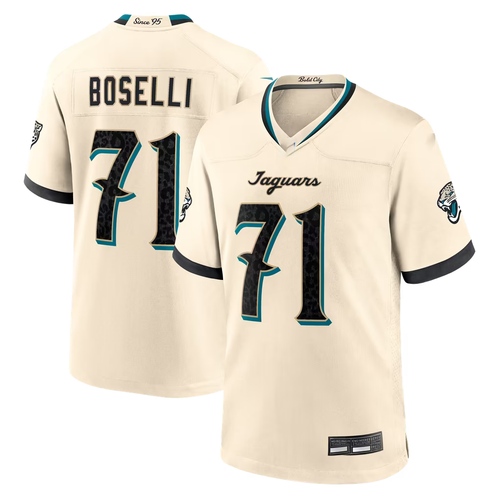 Tlead J.Jaguars #71 Tony Boselli Natural 2026 Rivalries Collection Game Stitched Jerseys