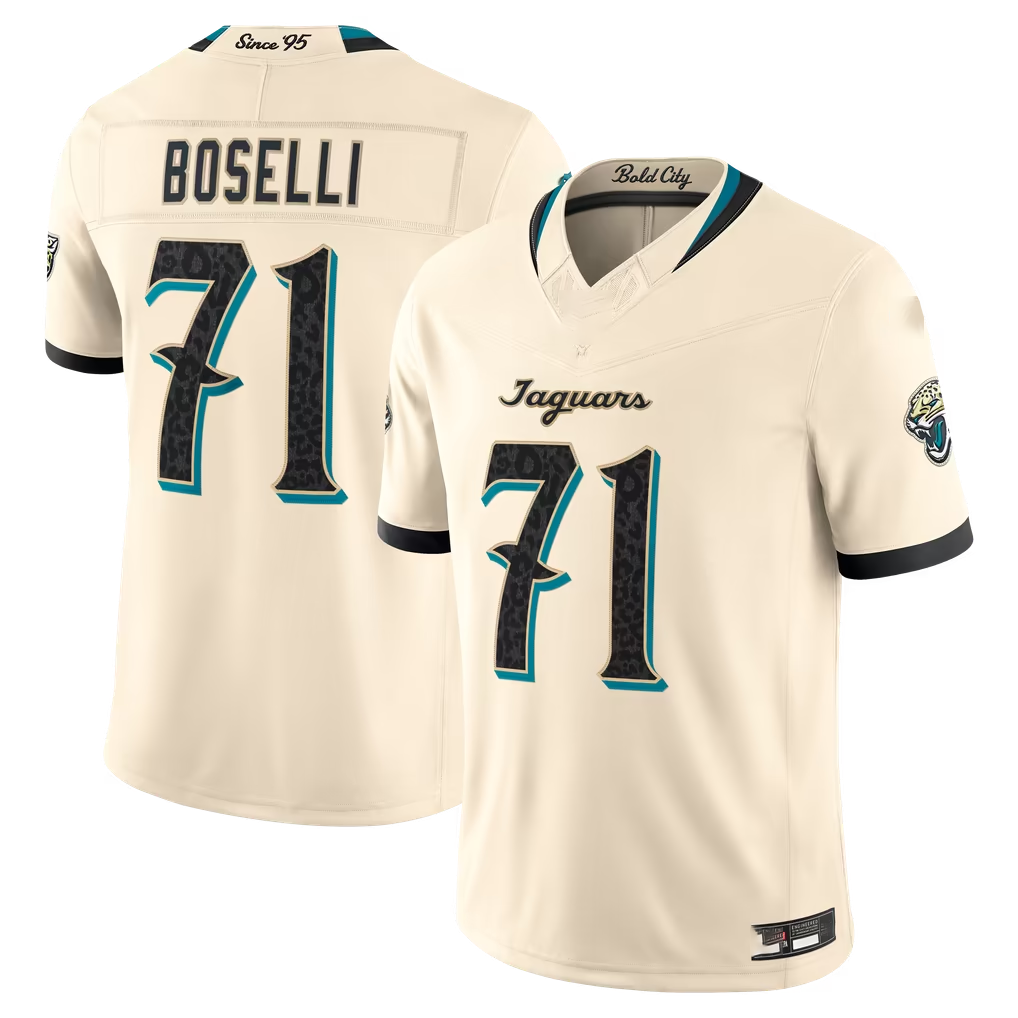 Tlead J.Jaguars #71 Tony Boselli Natural 2026 Rivalries Collection Limited Stitched Jerseys