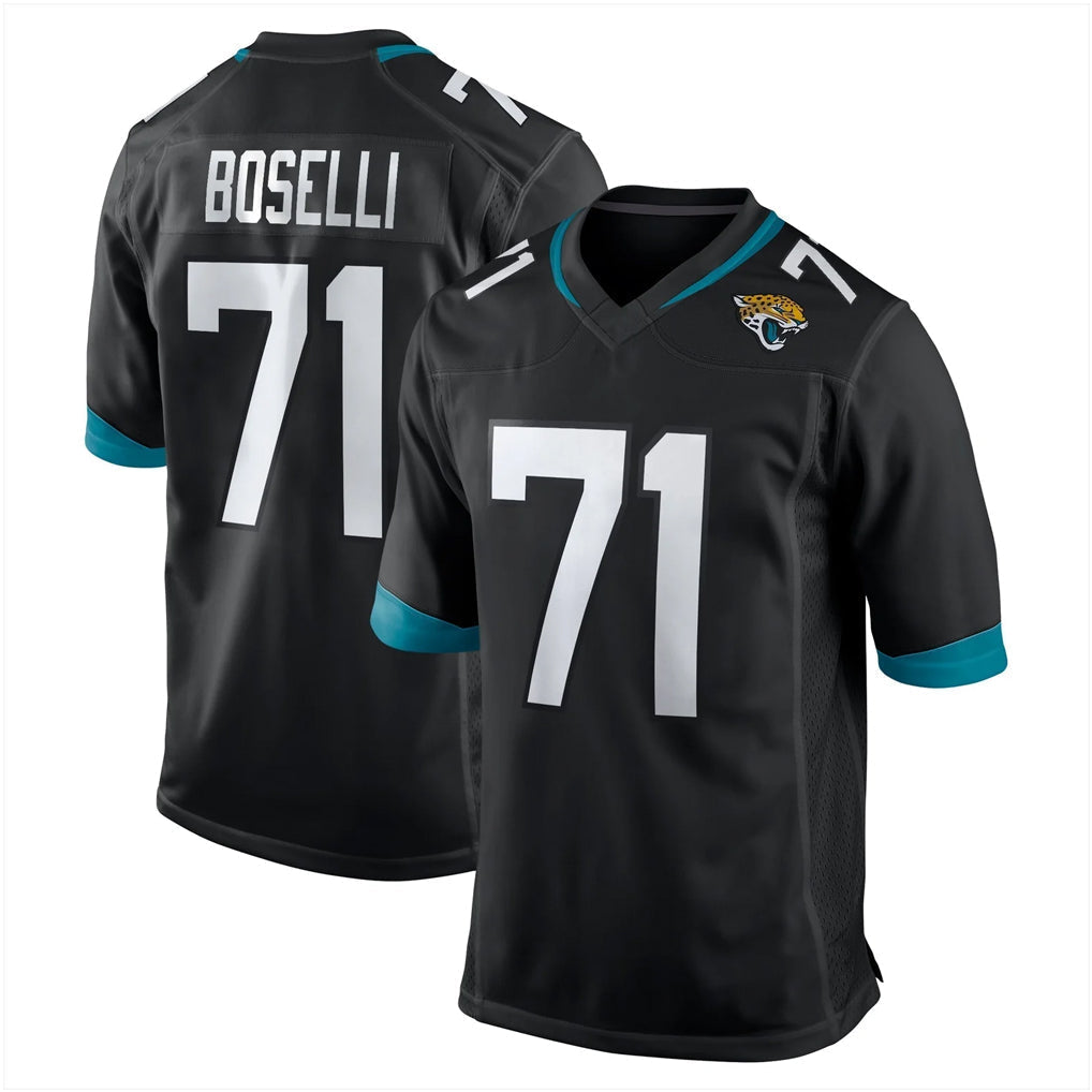 Tlead J.Jaguars #71 Tony Boselli?Player Black Home Game Stitched Jerseys