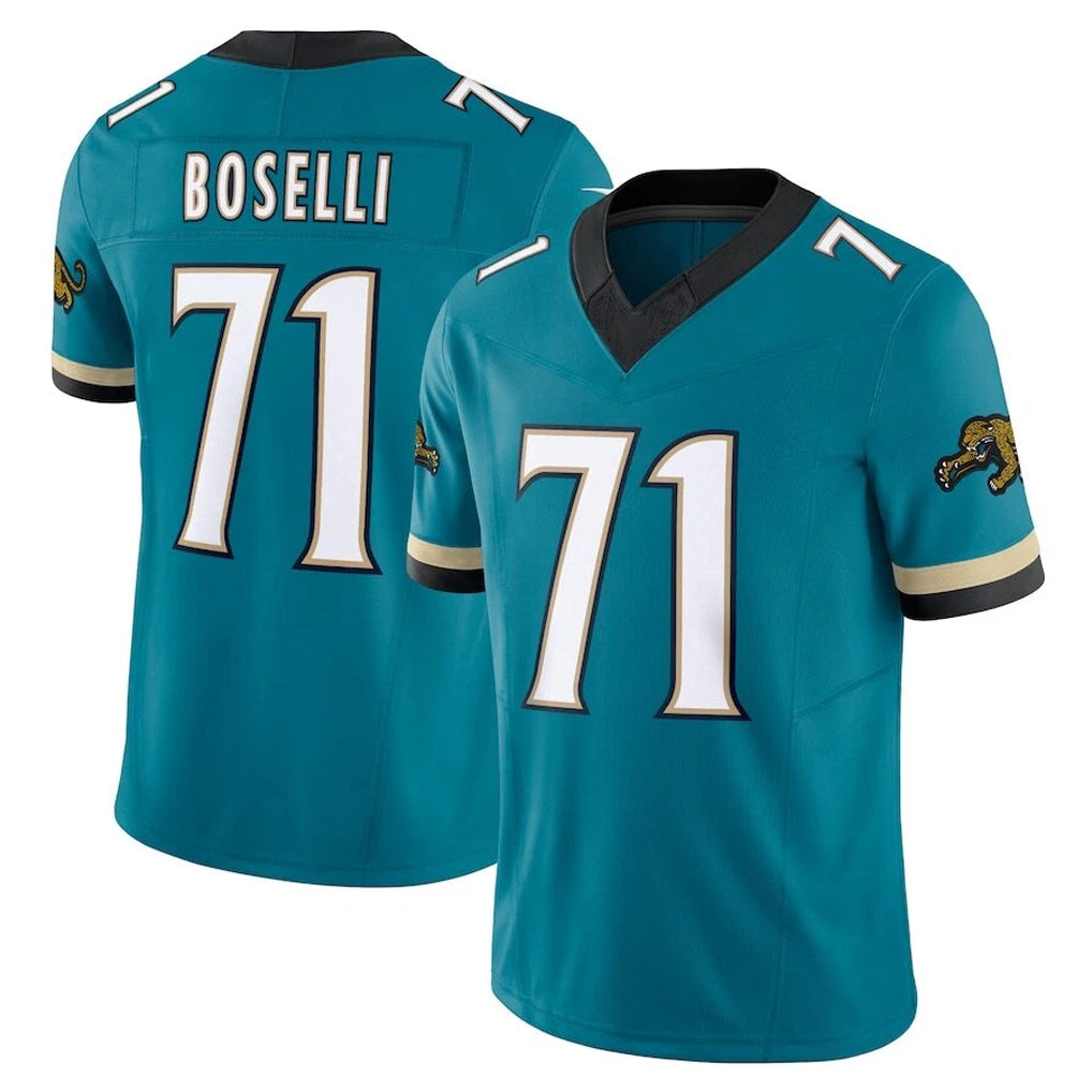 Tlead J.Jaguars #71 Tony Boselli?Player Teal Prowler Throwback Vapor F.U.S.E. Limited Home Game Stitched Jerseys