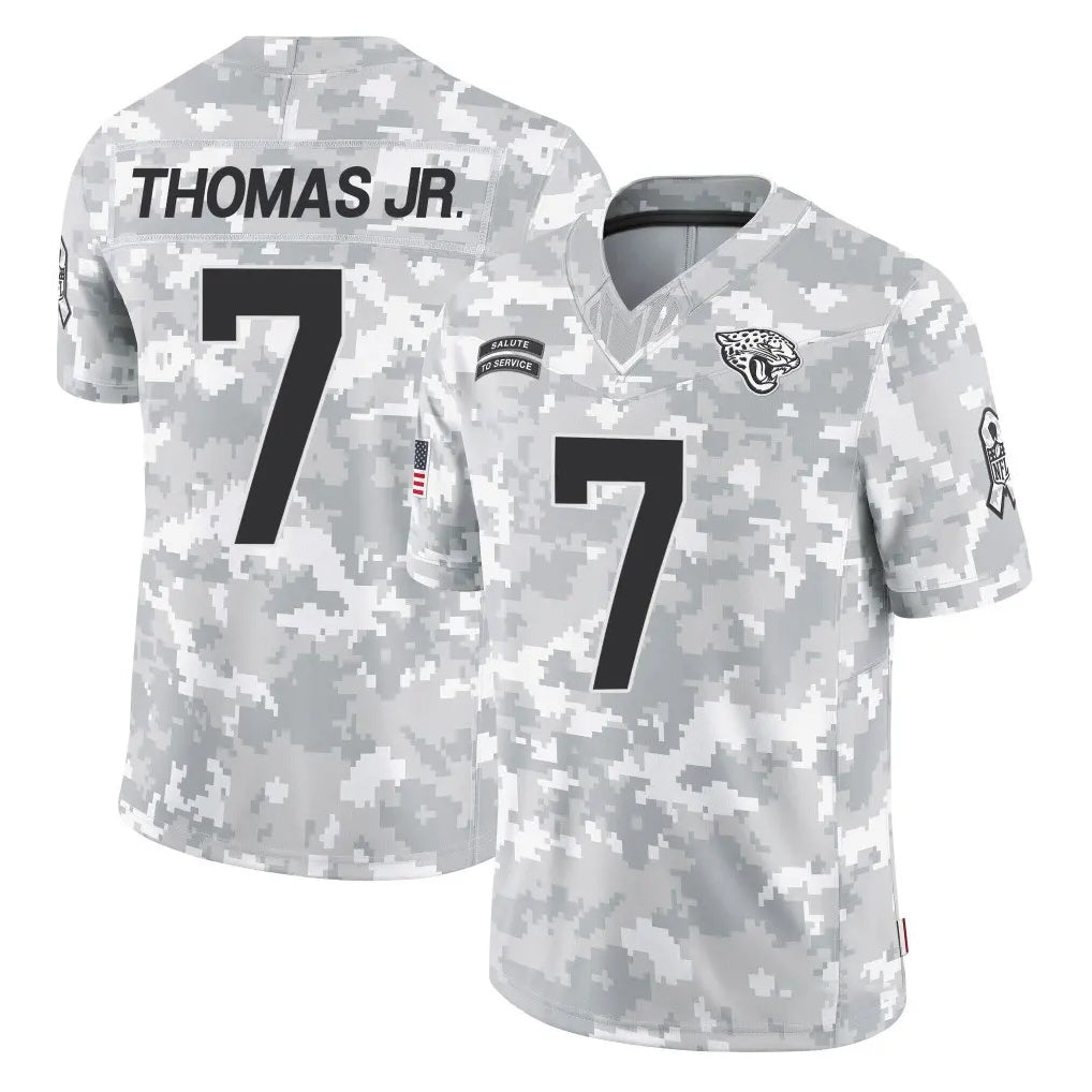 Tlead J.Jaguars #7 Brian Thomas Jr. Player Arctic Camo Salute To Service Limited Game Stitched Jerseys