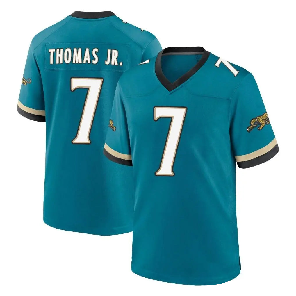 Tlead J.Jaguars #7 Brian Thomas Jr. Player Teal Prowler Throwback Limited Home Game Stitched Jerseys