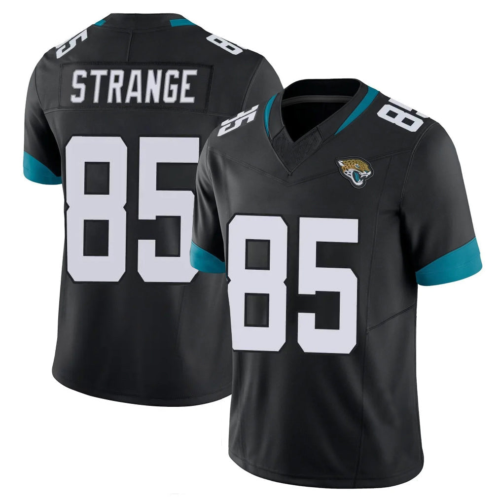 Tlead J.Jaguars #85 Brenton Strange Player Black Vapor F.U.S.E. Limited Home Game Stitched Jerseys