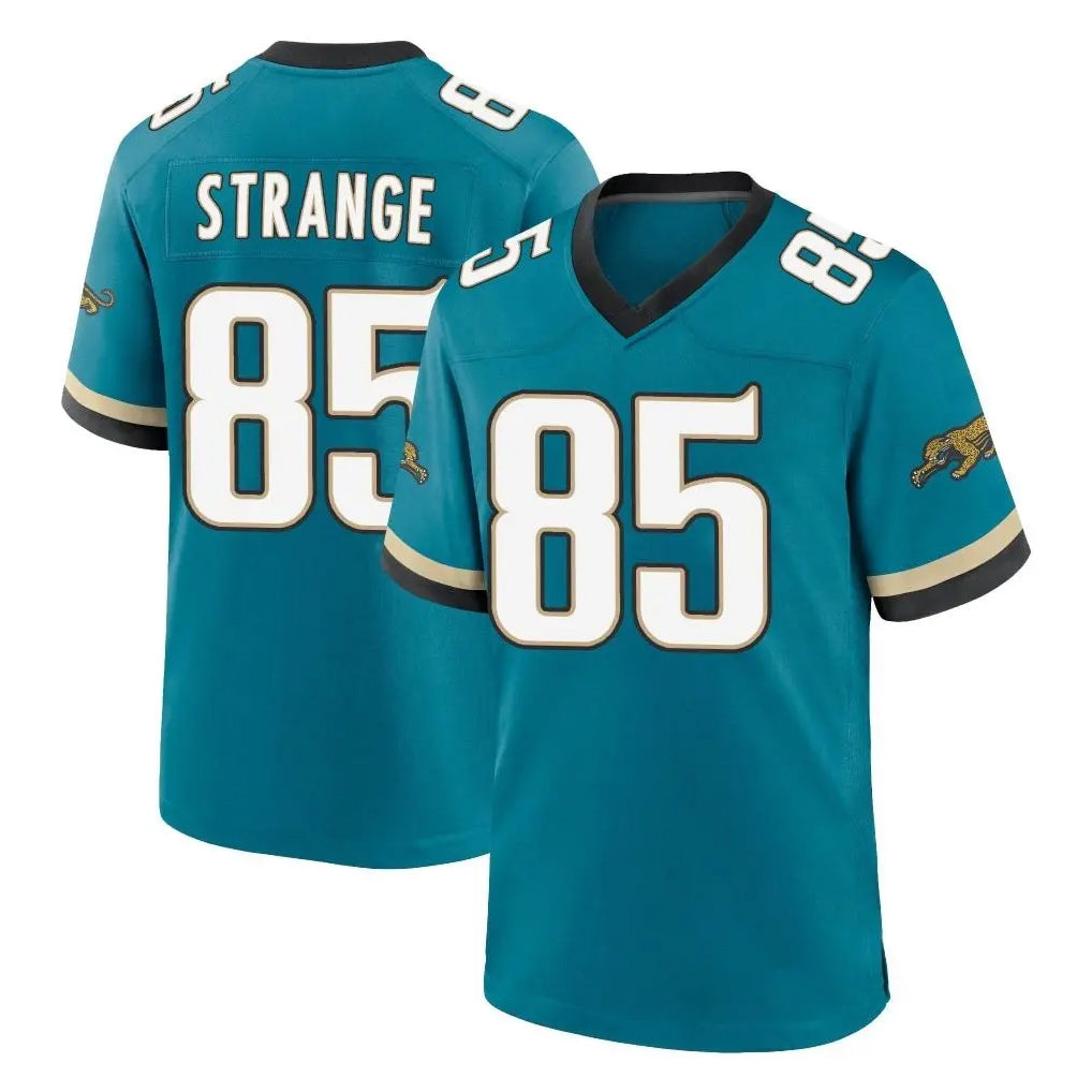 Tlead J.Jaguars #85 Brenton Strange Player Teal Prowler Throwback Limited Home Game Stitched Jerseys
