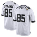 Tlead J.Jaguars #85 Brenton Strange Player White Home Game Stitched Jerseys