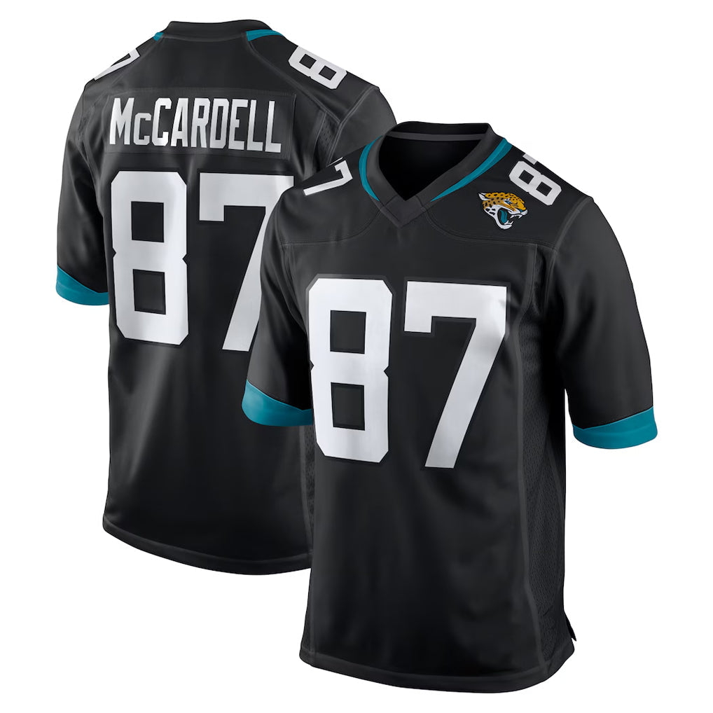 Tlead J.Jaguars #87 Keenan McCardell Player Black Home Game Stitched Jerseys