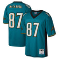 Tlead J.Jaguars #87 Keenan McCardell?Player Teal Mitchell & Ness Legacy Home Game Stitched Jerseys