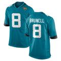 Tlead J.Jaguars #8 Mark Brunell?Player Teal Home Game Stitched Jerseys