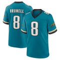Tlead J.Jaguars #8 Mark Brunell?Player Teal Prowler Throwback Limited Home Game Stitched Jerseys
