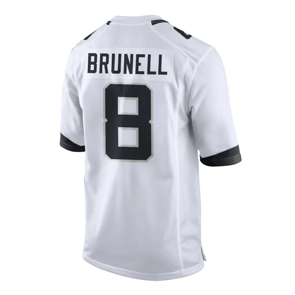 Tlead J.Jaguars #8 Mark Brunell?Player White Home Game Stitched Jerseys