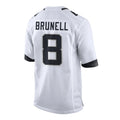 Tlead J.Jaguars #8 Mark Brunell?Player White Home Game Stitched Jerseys