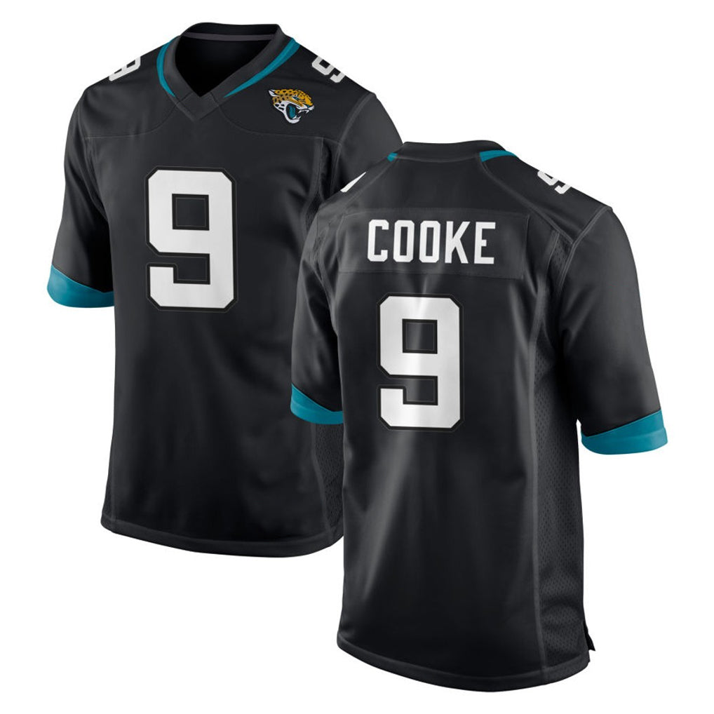 Tlead J.Jaguars #9 Logan Cooke Player Black Home Game Stitched Jerseys