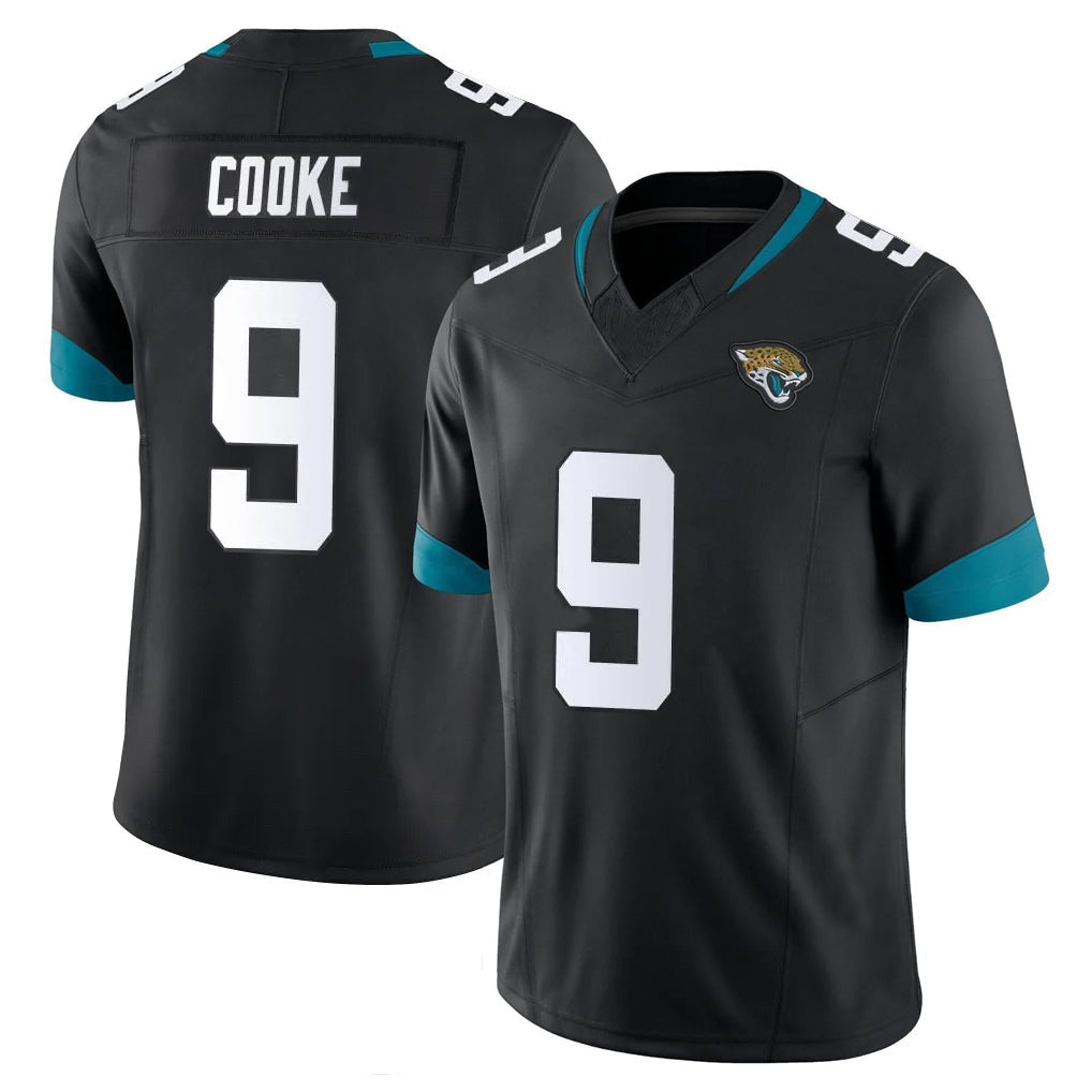 Tlead J.Jaguars #9 Logan Cooke Player Black Vapor Untouchable Limited Home Game Stitched Jerseys
