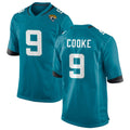 Tlead J.Jaguars #9 Logan Cooke Player Teal Home Game Stitched Jerseys