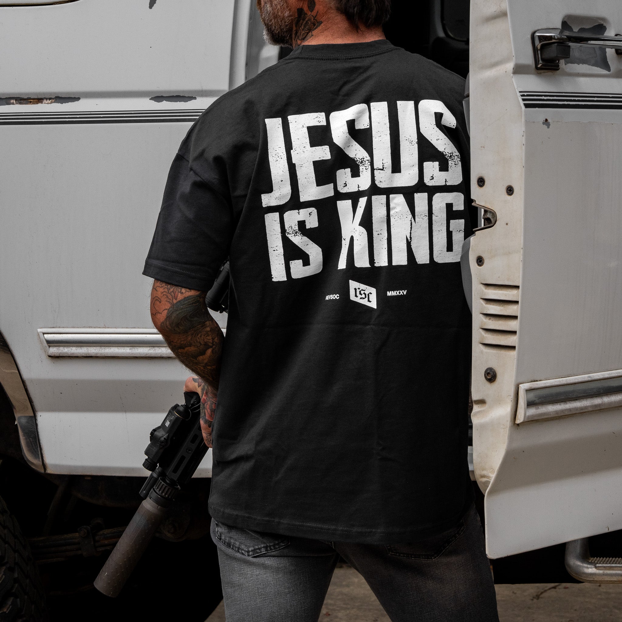 CustomNameinc cheap jerseys Ordering Jesus Is King Heavyweight Men's T-Shirt