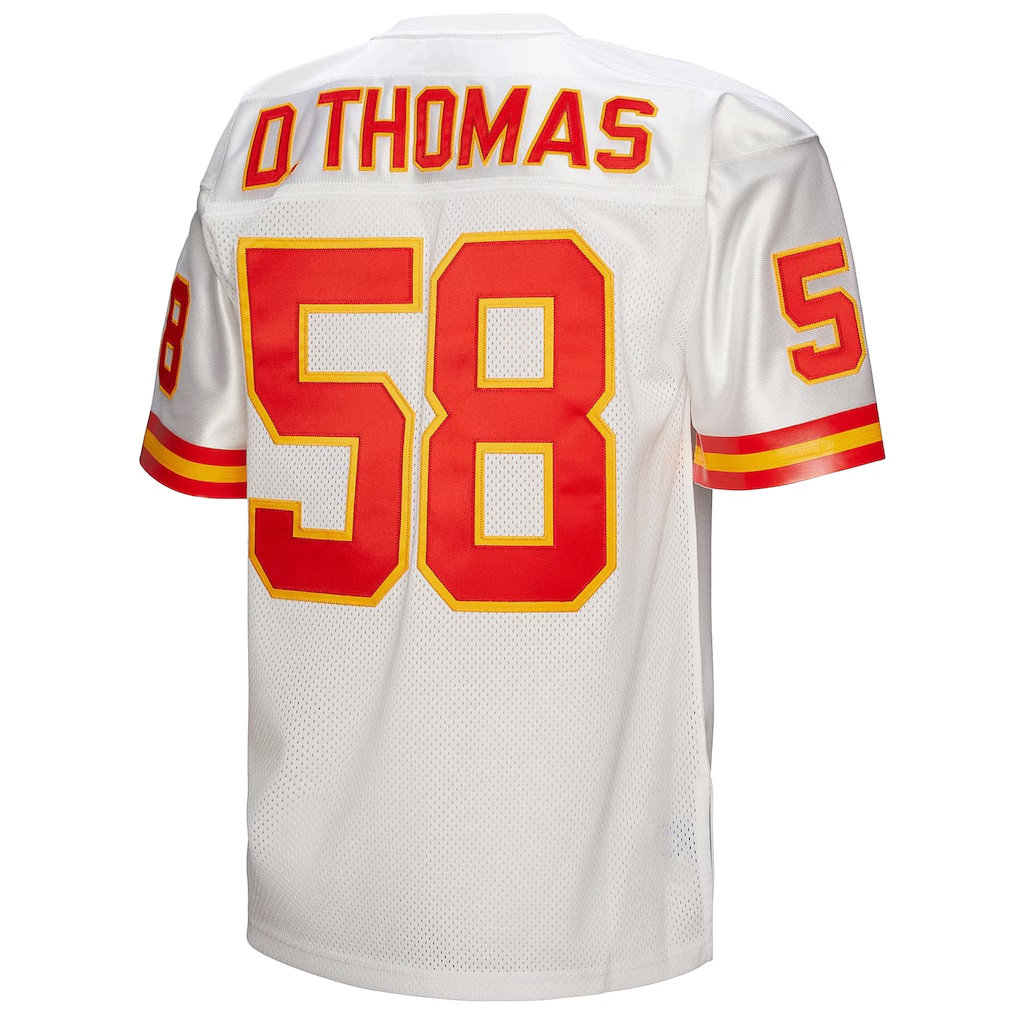 Tlead KC.Chiefs 1994 #58 Derrick Thomas Mitchell & Ness White Authentic Throwback Retired Player Stitched Jerseys