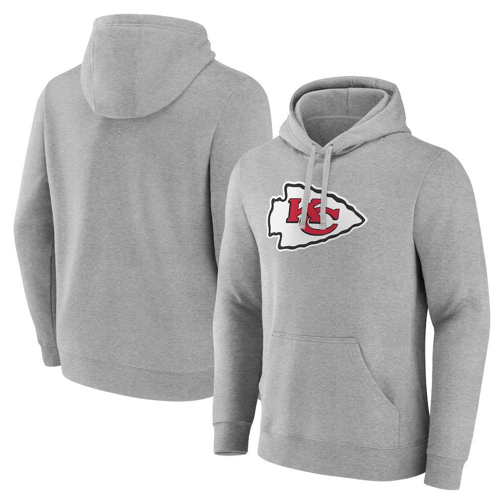 Tlead KC.Chiefs Gray Pullover Hoodies Limited Blank Player Stitched Jerseys