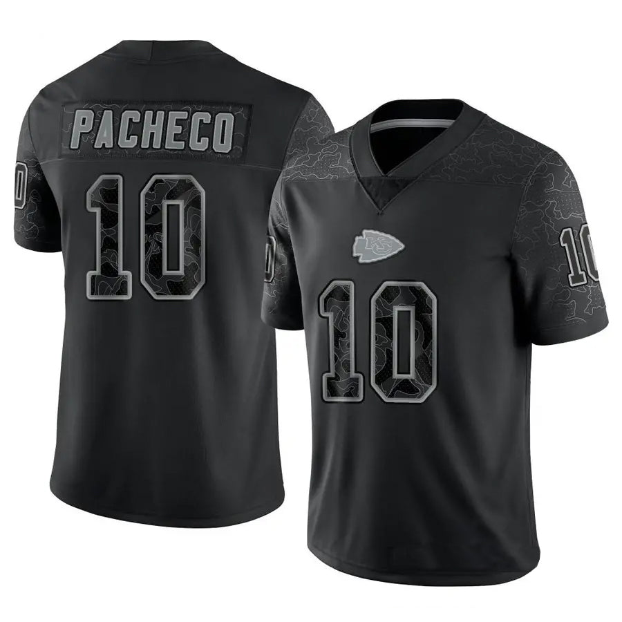 Tlead KC.Chiefs #10 Isiah Pacheco Player Black RFLCTV Limited Stitched Jerseys