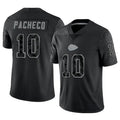 Tlead KC.Chiefs #10 Isiah Pacheco Player Black RFLCTV Limited Stitched Jerseys