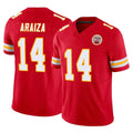 Tlead KC.Chiefs #14 Matt Araiza Player Red Limited Vapor F.U.S.E. Home Game Stitched Jerseys