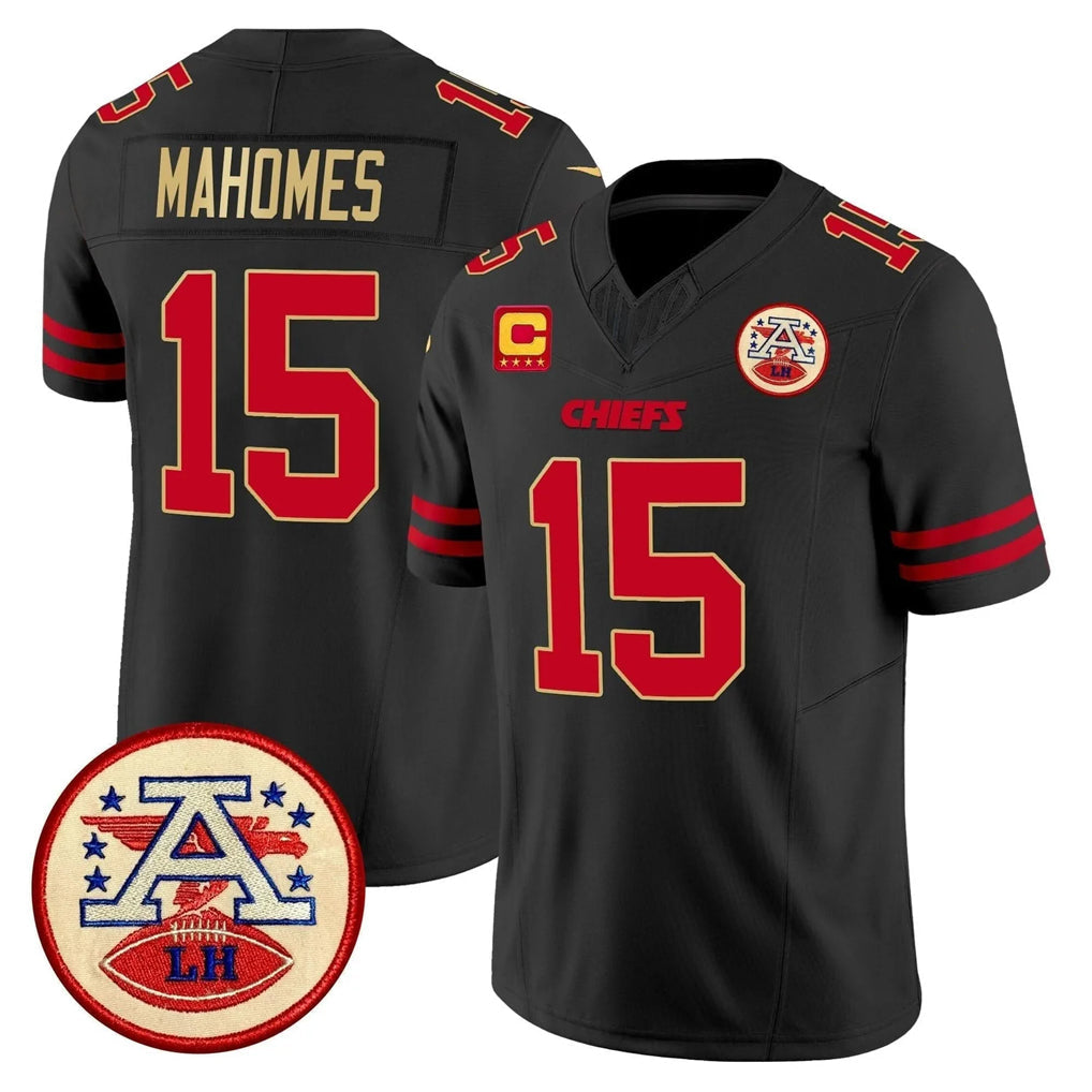 Tlead KC.Chiefs #15 Patrick Mahomes Player Black Limited Vapor F.U.S.E. Home Game Stitched Jerseys