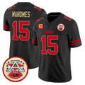 Tlead KC.Chiefs #15 Patrick Mahomes Player Black Limited Vapor F.U.S.E. Home Game Stitched Jerseys
